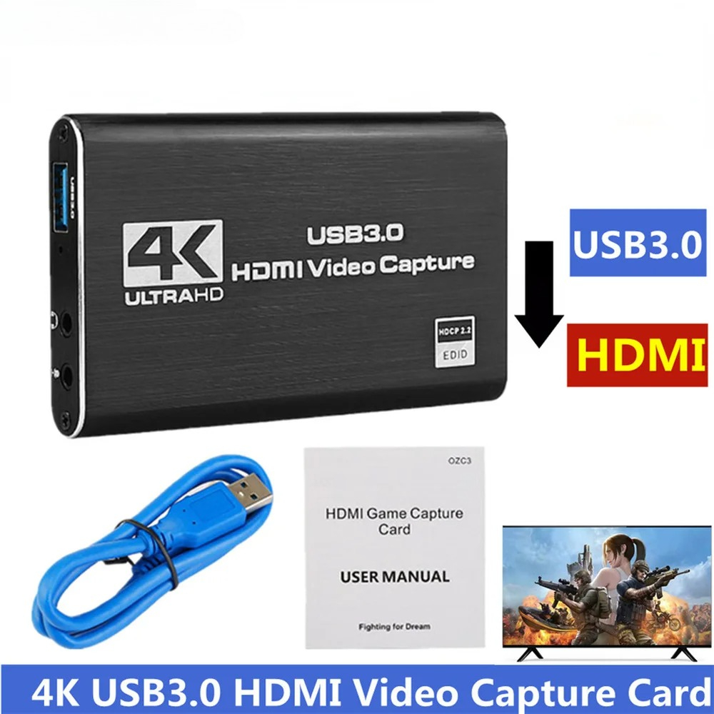 Usb Sound Card - Placa de Captura de Vídeo 4K
