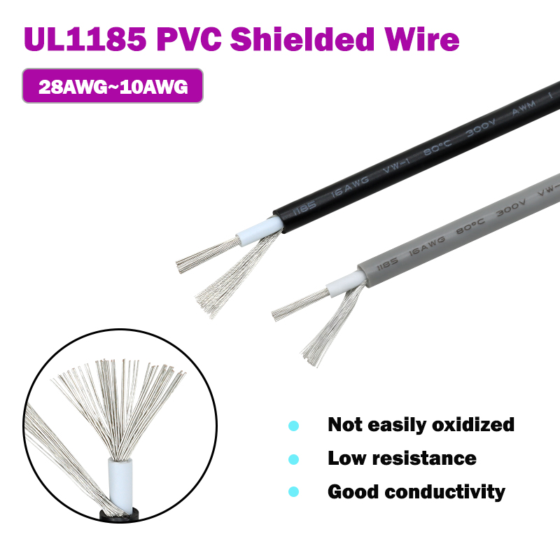 Audio Jumper Wire - Fio blindado de PVC UL1185 de