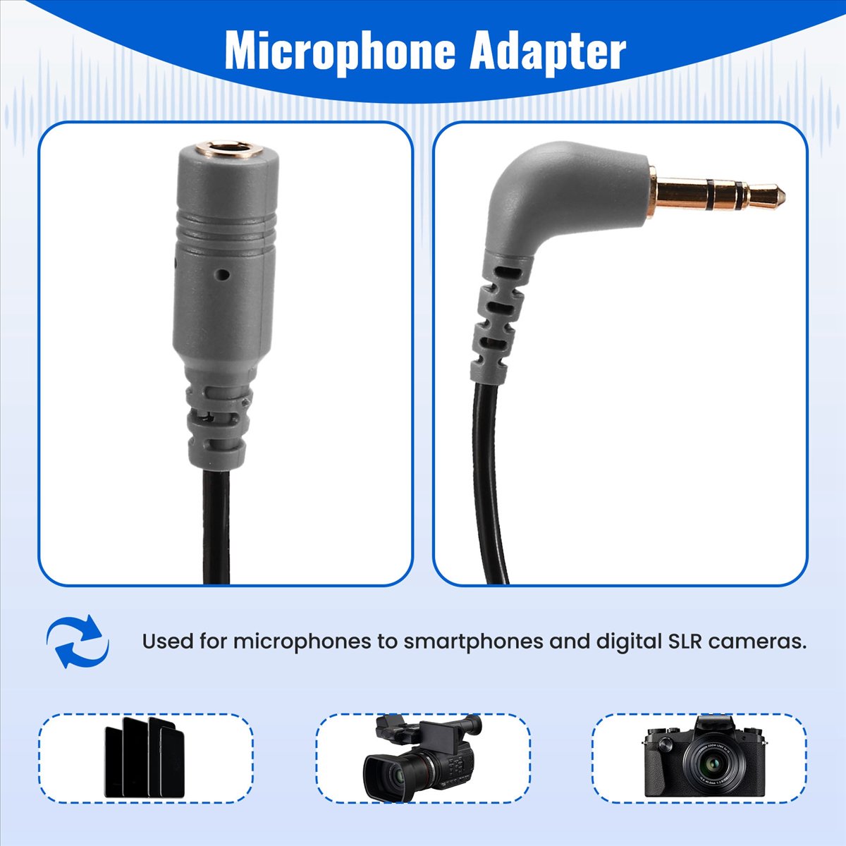Trs Cable - Adaptador de Microfone Profissional AT42 3.5mm