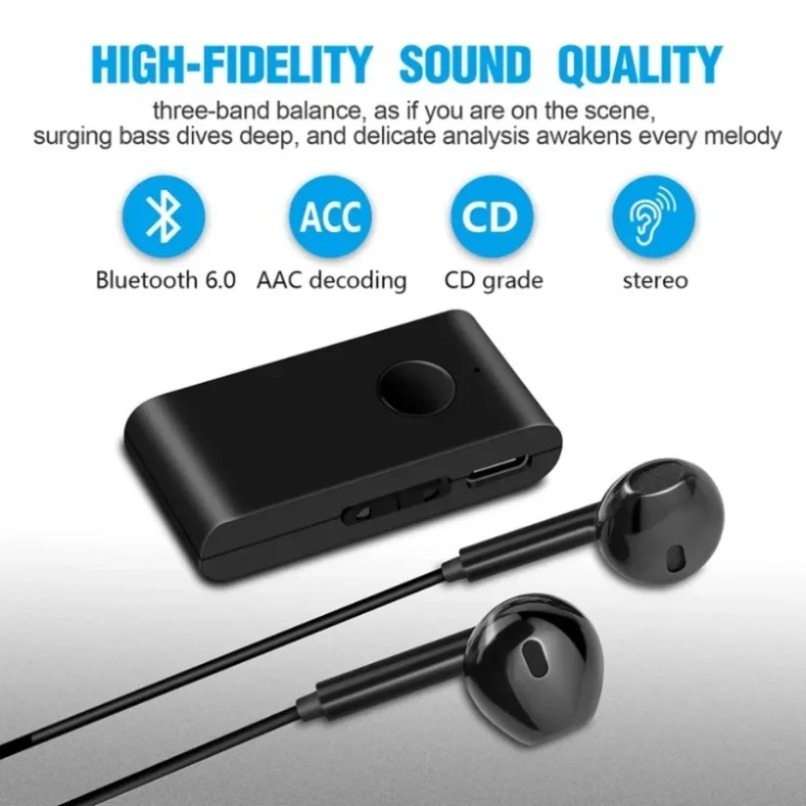 Headphone Amplifier - Receptor de Áudio Bluetooth 5.0 com