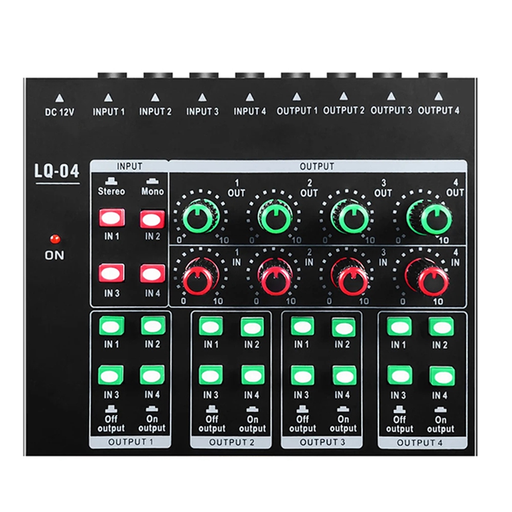 (MEOF) -LQ04 Mixer de 4 Canais - Headphone Amplifier avaliação e preço