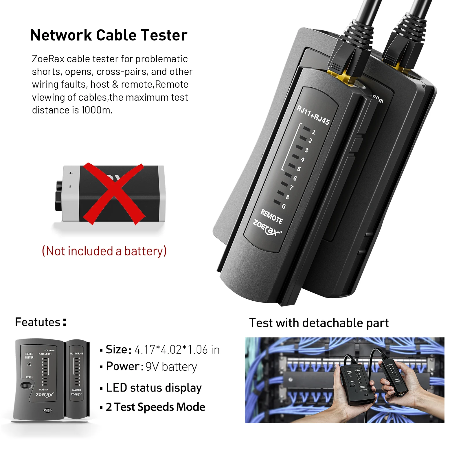 ZoeRax RJ45 CAT6 CAT5E Kit de  - Rj45 Jack avaliação e preço