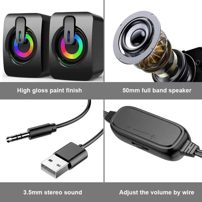 Coluna USB com fio, portátil,  - Speaker Wire avaliação e preço