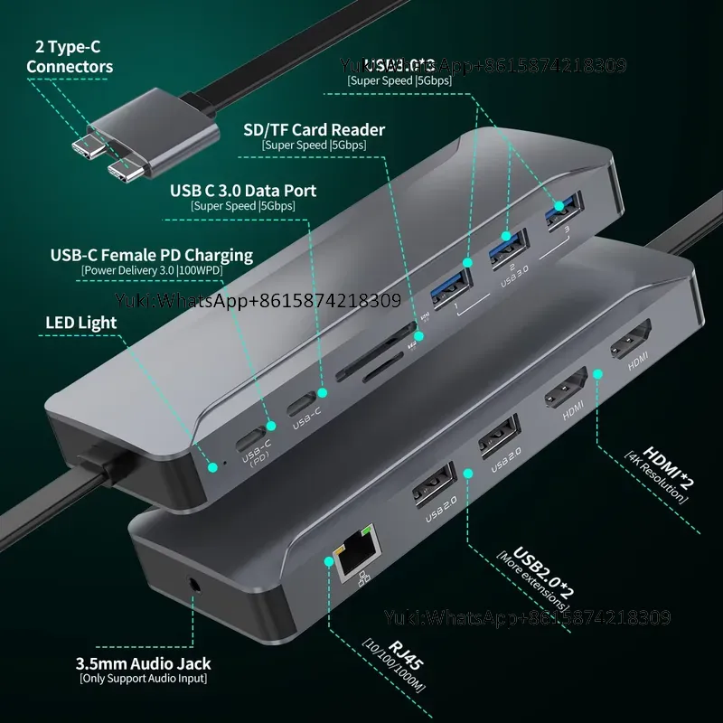 Estação de Acoplamento USB-C 5 - Rj45 Jack avaliação e preço