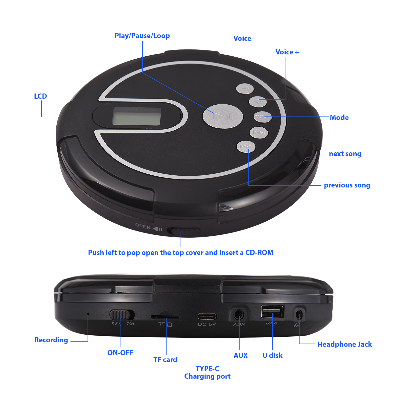 Reprodutor de CD com Fones de  - Speaker Wire avaliação e preço