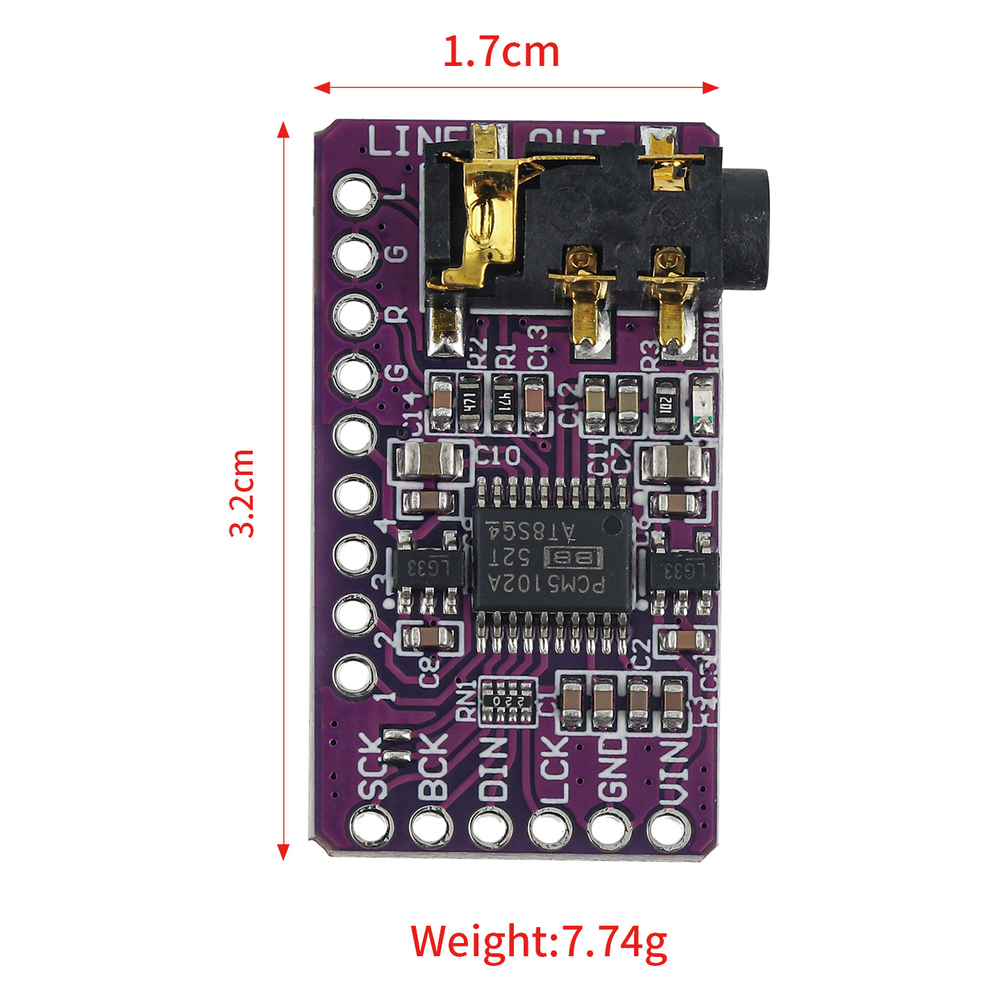 Módulo Decodificador DAC I2S P - Pcm5102 avaliação e preço