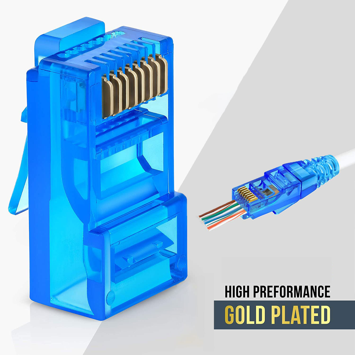 50 conectores passadores rj45  - Rj45 Jack avaliação e preço