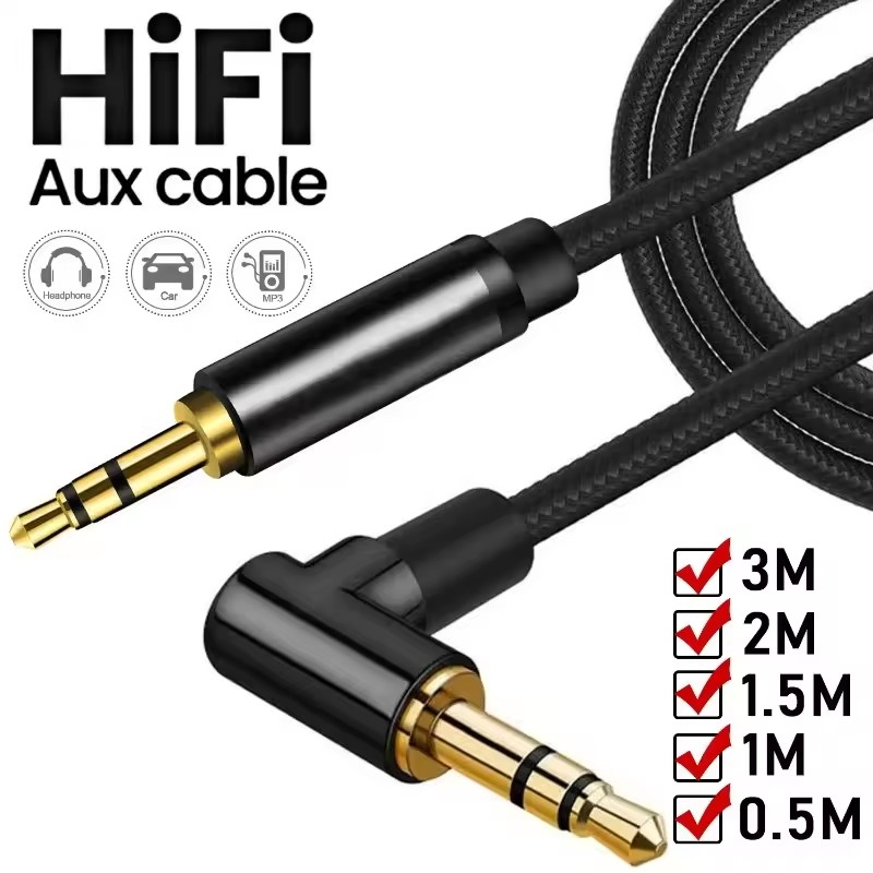 Cabo AUX de 3,5mm com Conector - Audio Jumper Wire avaliação e preço