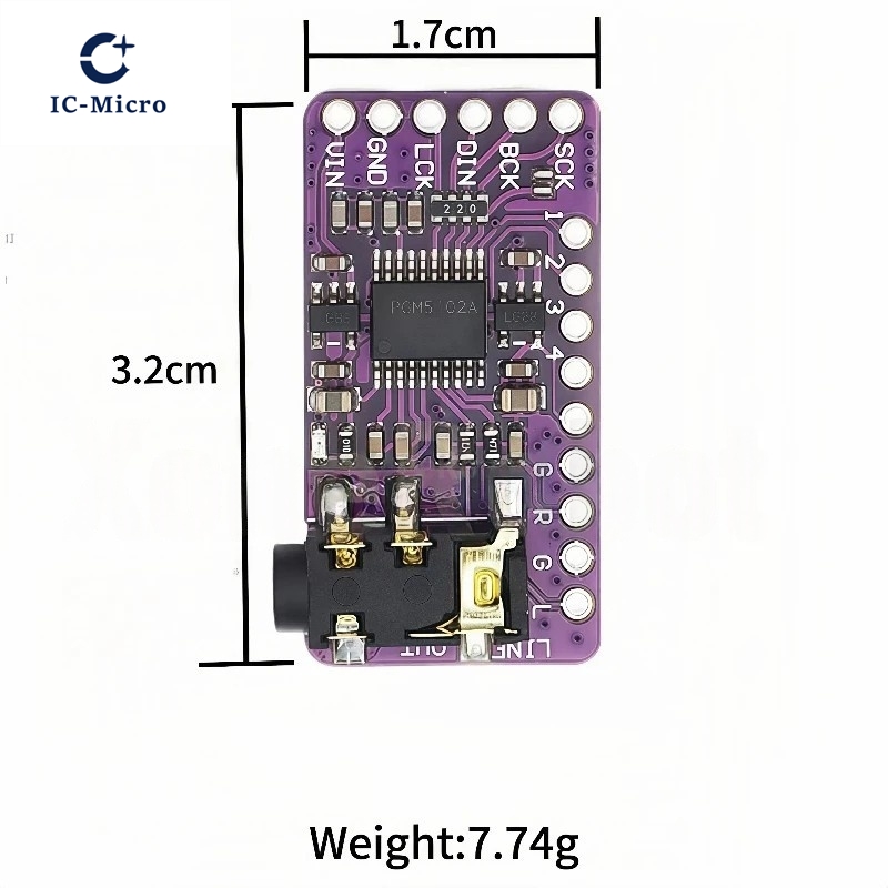 1-10 pces interface i2s pcm510 - Pcm5102 avaliação e preço